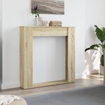 VidaXL Cadre de cheminée chêne sonoma 100x20x100 cm bois d'ingénierie