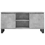 vidaXL Meuble TV gris béton 104x35x50 cm bois d'ingénierie
