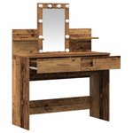 vidaXL Table de Toilette avec tiroir Bois ancien 100 x 40 x 130 cm