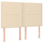 vidaXL Sommier à lattes de lit avec matelas Crème 160x200 cm Tissu