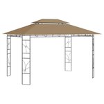 vidaXL Belvédère 4x3x2 7 m Taupe 160 g/m²