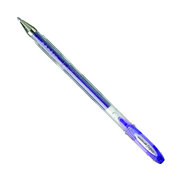 Stylo roller Signo Ecriture large Violet pailleté - Signo