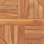 vidaXL Dessus de table Bois de teck solide Rond 2 5 cm 60 cm