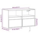 vidaXL Meuble TV mural avec lumières LED noir 80x31x45 cm