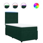 vidaXL Sommier à lattes de lit et matelas Vert foncé 80x200 cm Velours