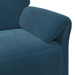 vidaXL Sofa 2 places Bleu 158 x 83 x 95 cm Velours
