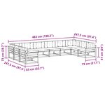 vidaXL Ensemble de canapés d'extérieur 10 Pièces Blanc et gris clair
