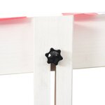 Vidaxl bac à sable et toit réglable bois de sapin blanc et rouge uv50