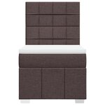 vidaXL Sommier à lattes de lit avec matelas Marron foncé 100x200 cm