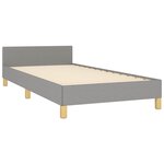 vidaXL Cadre de lit sans matelas gris clair 100x200 cm tissu
