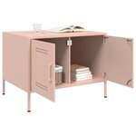 vidaXL Table basse rose 68x50x50 5 cm acier