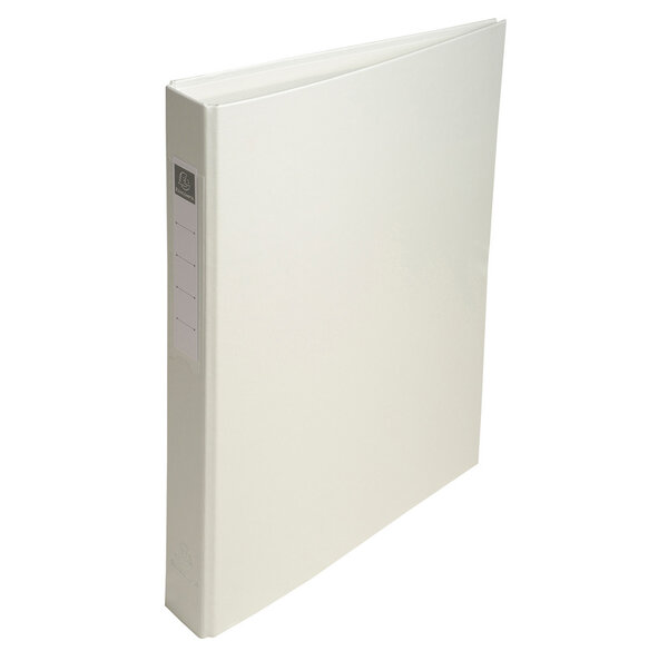 Classeur PP 4 anneaux 25mm sur 3ème/c Blanc x 10 EXACOMPTA