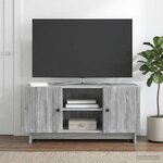 vidaXL Meuble TV 102 x 34 5 x 50 cm Sonoma gris Bois d'ingénierie