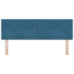 tête de lit vidaXL capitonnée bleu foncé 140 cm en velours