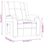vidaXL Fauteuil inclinable électrique Taupe Tissu
