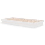 vidaXL Cadre de lit Blanc Bois massif 90x200 cm