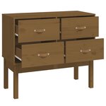 vidaXL Armoire console Marron miel 90x40x78 cm Bois de pin solide