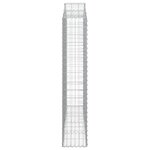 vidaXL Paniers à gabions arqués 2 Pièces 200x30x160/180 cm Fer galvanisé