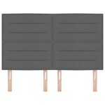 vidaXL Tête de lit LED Design Lignes Gris foncé 72 cm Tissu