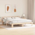vidaXL Cadre de lit Marron 180 x 200 cm Bois de pin massif