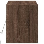 vidaXL Meuble TV mural avec lumières LED chêne marron 100x31x35 cm