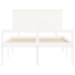 vidaXL Lit pour personne âgée sans matelas blanc 120x200cm bois massif