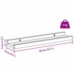 vidaXL Étagère Murale 2 Pièces Marron 40 x 9 x 3 cm Bois d'ingénierie