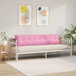 vidaXL Coussin de Dos Rose 200 x 19 x 50 cm tissu