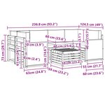 vidaXL Ensemble de canapés d'extérieur 7 Pièces Naturel et Beige