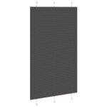 vidaXL Store plissé noir 120x200 cm largeur du tissu 119 4cm polyester