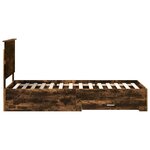 vidaXL Cadre de lit Chêne fumé 90 x 200 cm Bois d'ingénierie