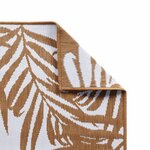 vidaXL Tapis d'extérieur marron et blanc 100x200 cm design réversible