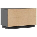 vidaXL Meuble TV Gris 74x35x44 cm Bois de pin massif