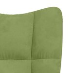 vidaXL Chaise de relaxation avec tabouret Vert clair Velours