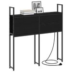 vidaXL Headboard de Rangement avec Station de Charge Chêne noir 75 cm