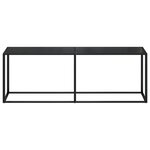 vidaXL Table console Noir 220x35x75 5 cm Verre trempé