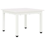 vidaXL Table basse Blanc 50 x 50 x 36 cm Bois de pin massif