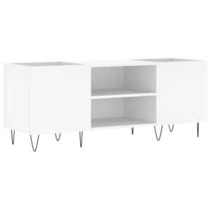 vidaXL Armoire à disques blanc 121x38x48 cm bois d'ingénierie