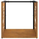 VidaXL Étagère à bois 40x40x40 cm acier résistant aux intempéries