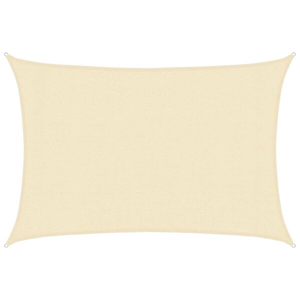 vidaXL Voile d'ombrage 160 g/m² Crème 3x4 5 m PEHD