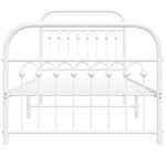 vidaXL Cadre de lit métal sans matelas avec pied de lit blanc 90x200cm