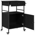vidaXL Chariot de cuisine Chêne noir 56x43x89 5 cm Bois reconstitué