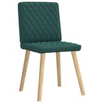 vidaXL Chaises à manger lot de 6 vert foncé tissu
