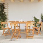 vidaXL Table extensible de jardin 110-160x80x75 cm bois de teck solide