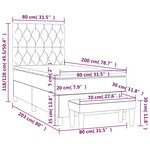 vidaXL Sommier à lattes de lit et matelas Bleu foncé 80x200 cm Velours