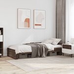 vidaXL Cadre de lit sans matelas chêne marron 90x190cm bois ingénierie