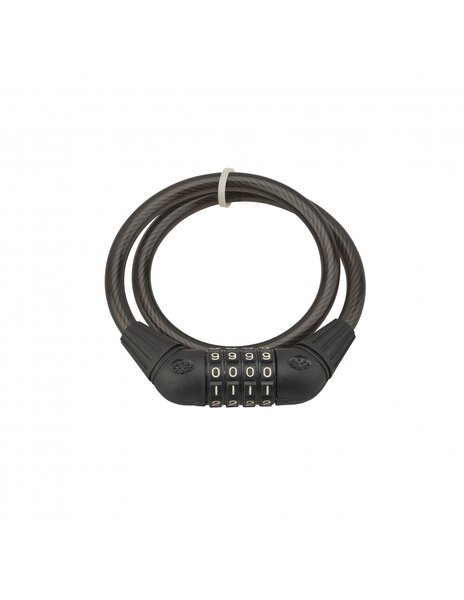 THIRARD - Antivol à combinaison Twisty  4 chiffres  câble acier  vélo  10mmx0.65m  noir