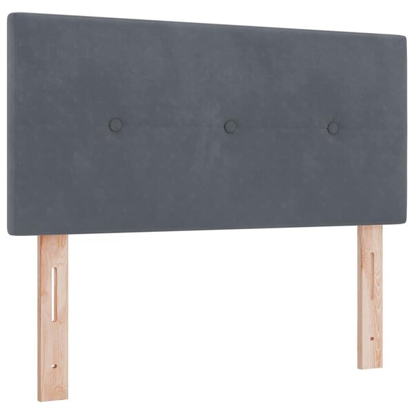 vidaXL Tête de lit Montage mural Gris foncé 80 cm Velours