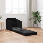 vidaXL Canapé-Lit Noir 65 x 80 x 83 cm Velours
