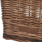 vidaXL Panier arrière de vélo avec couvercle 55x31x36 cm Saule naturel